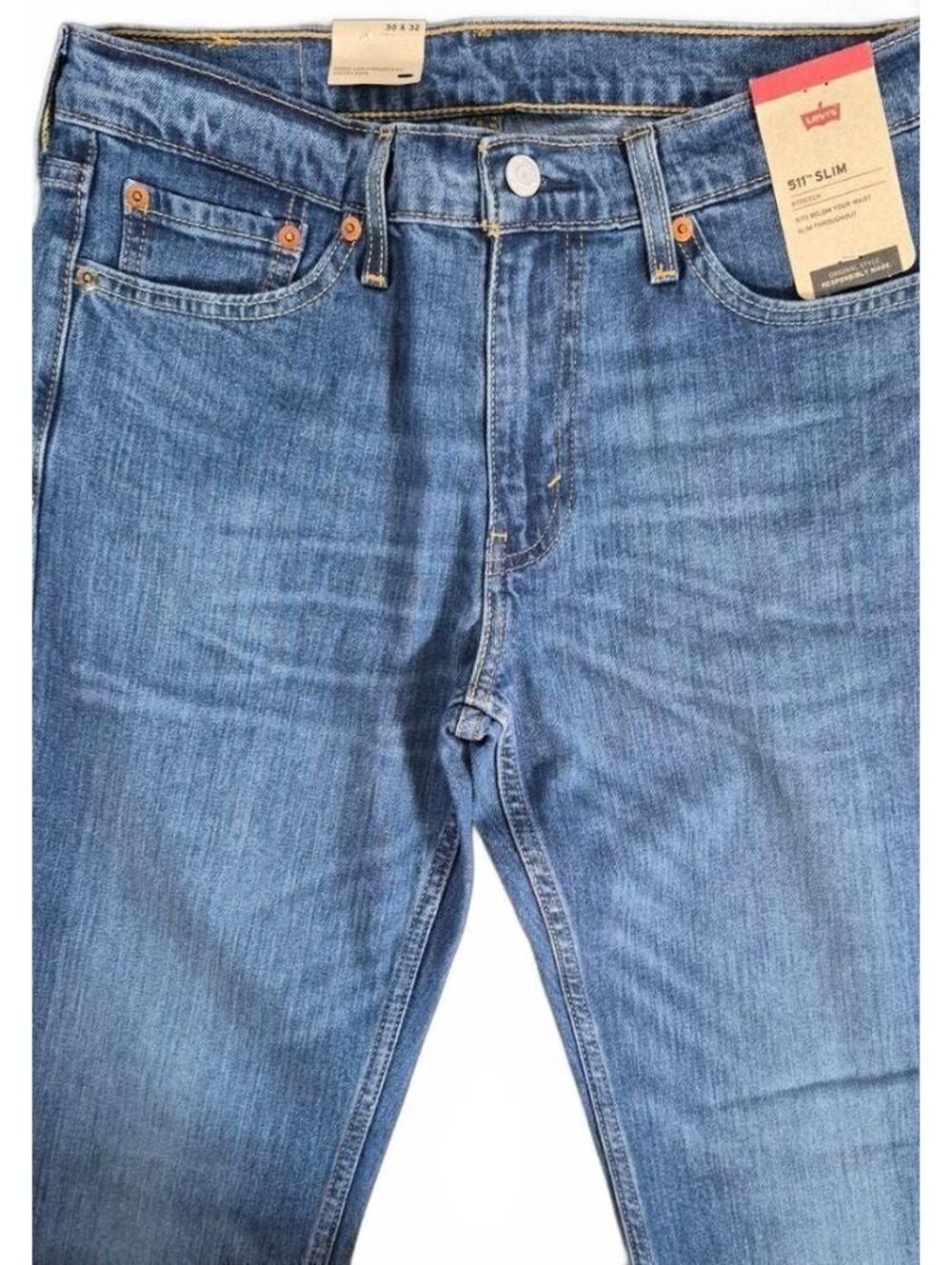 NWT Levi’s 511 Slim Men’s Jeans 30x32 Blue Denim